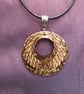 Phoenix Rising Wooden Pyrography Pendant - Image 3