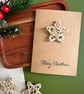 Rustic wicker star Christmas card 3D boho natural ornament woodland craft art - Image 7