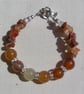 Orange Carnelian Agate Gemstone Chakra Bracelet "Citrus Burst" - Image 7