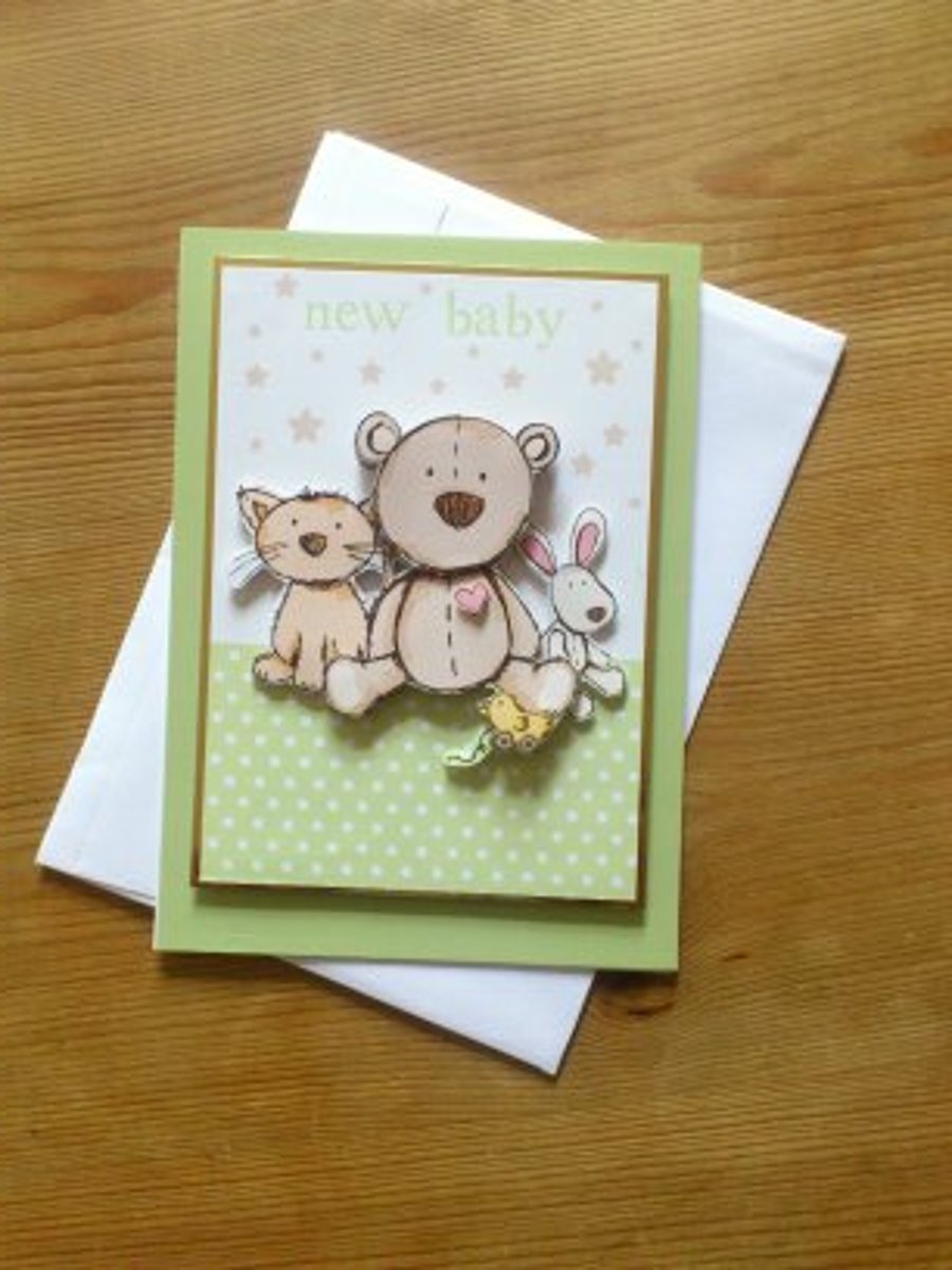 New Baby Card - Green
