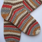 hand knit mens wool socks size 9-11