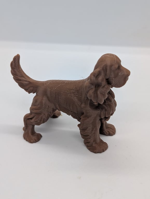 Cocker spaniel standing miniature, 3D printed