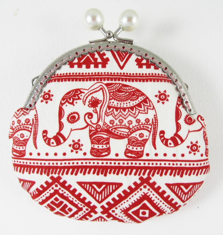 Indian Elephant Clasp Purse