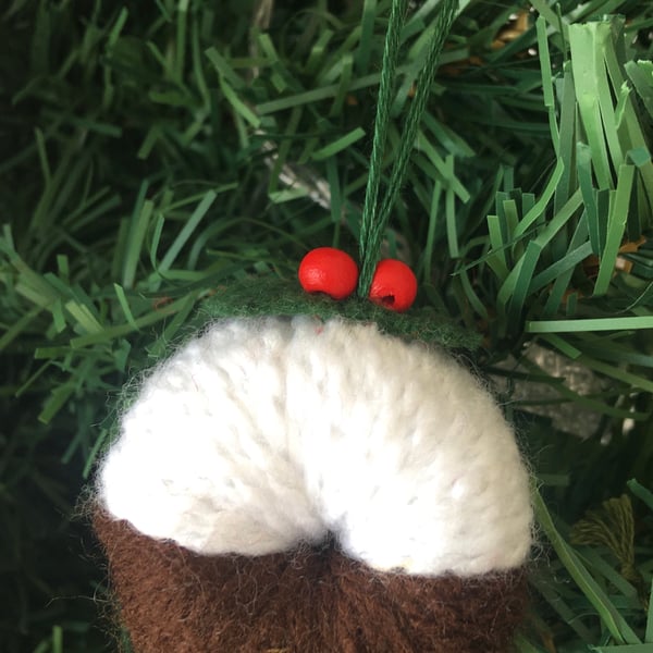 Tiny Christmas Pudding Hanging Christmas Tree Decorations 