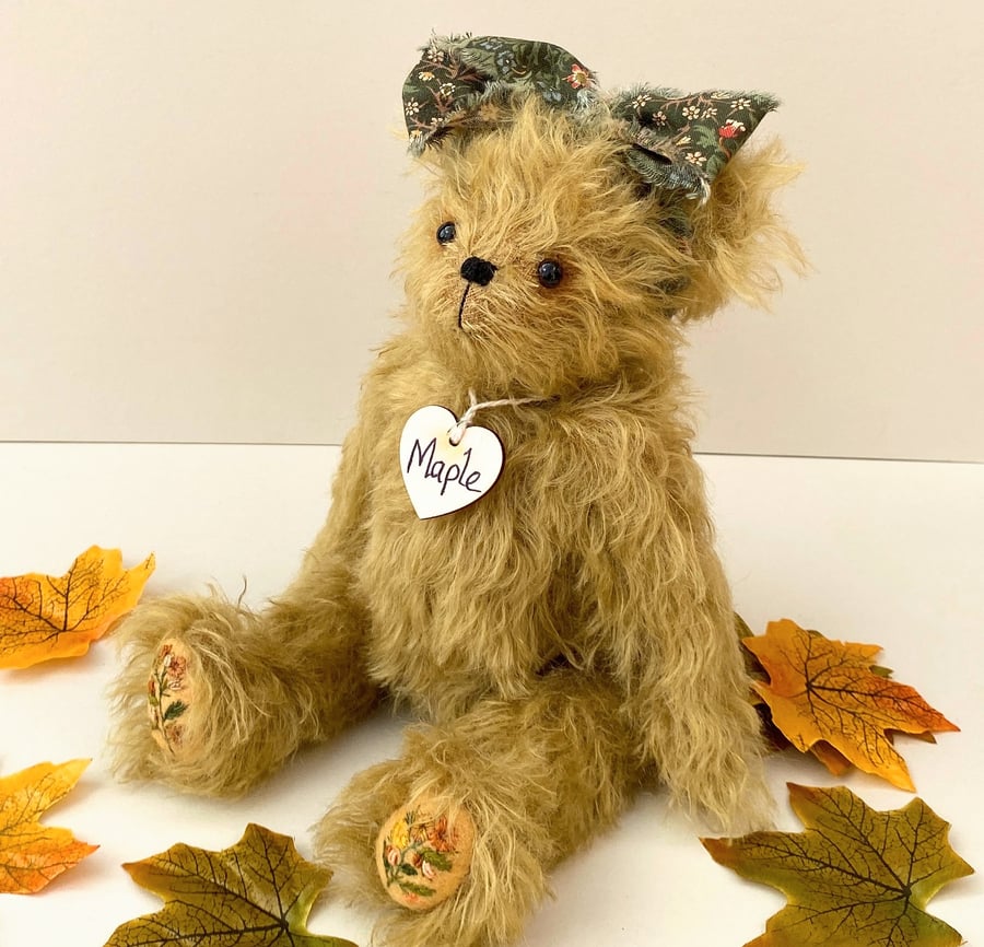 Heirloom artist bear, one of a kind collectible teddy bear, handmade bear