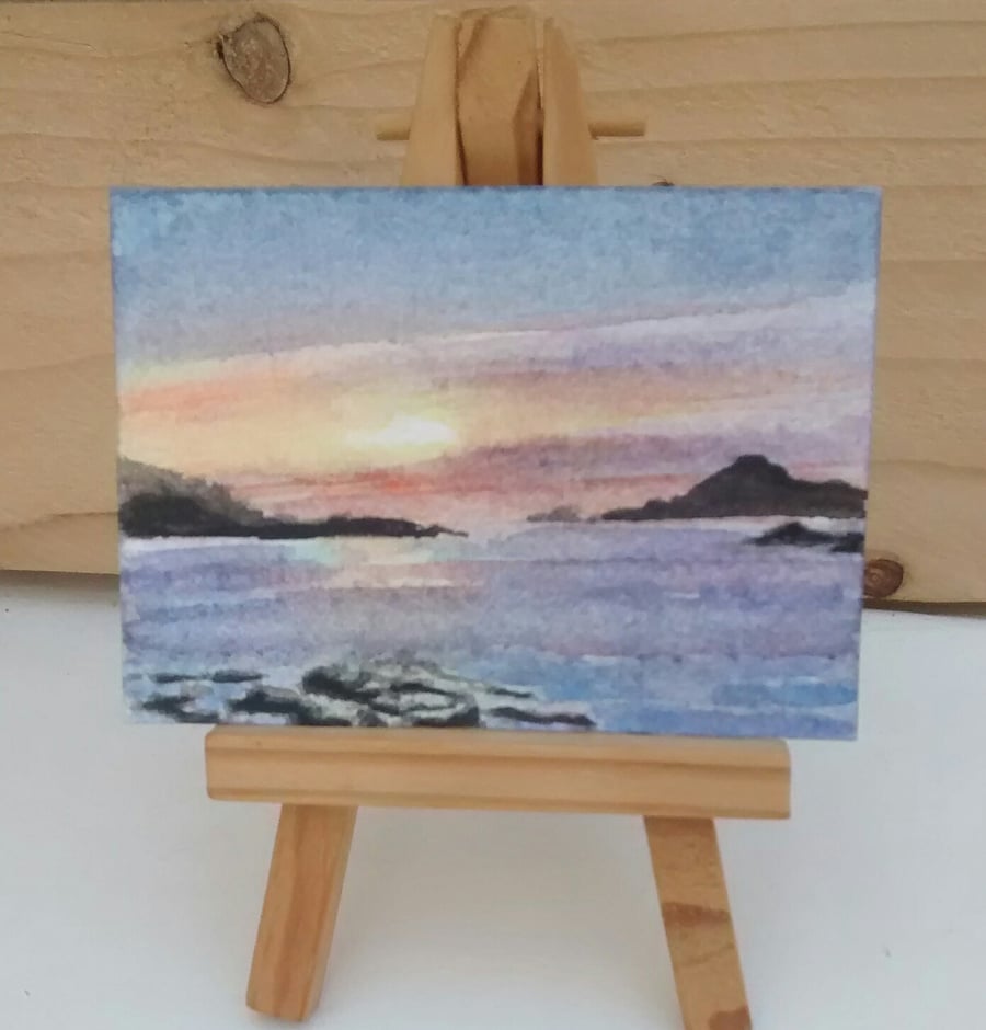 ACEO Reflections on the Rocks