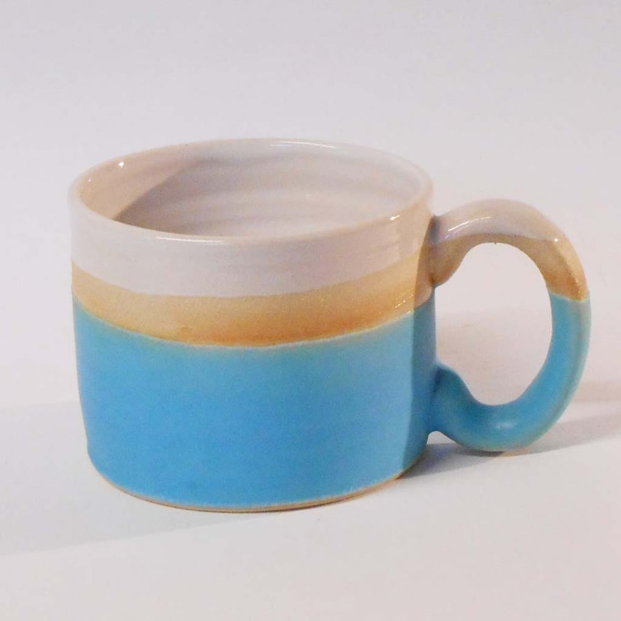 Mug smaller Smooth satin Turquoise Blue.