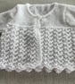 Traditional matinee style cardigan  and hat - Image 4