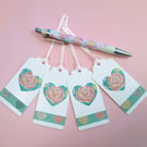 Set of 4 heart gift tags for Valentines or an anniversary