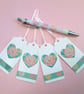 Set of 4 heart gift tags for Valentines or an anniversary