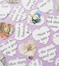 100 Beatrix Potter Scalloped Heart Confetti - Baby Shower, Christening, Party