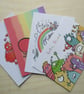 "Hearts and Rainbows" Postcard Pack - 4 different postcards  - Image 4