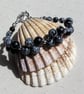 Snowflake Obsidian Gemstone Beaded Bracelet "Steller" - Image 3
