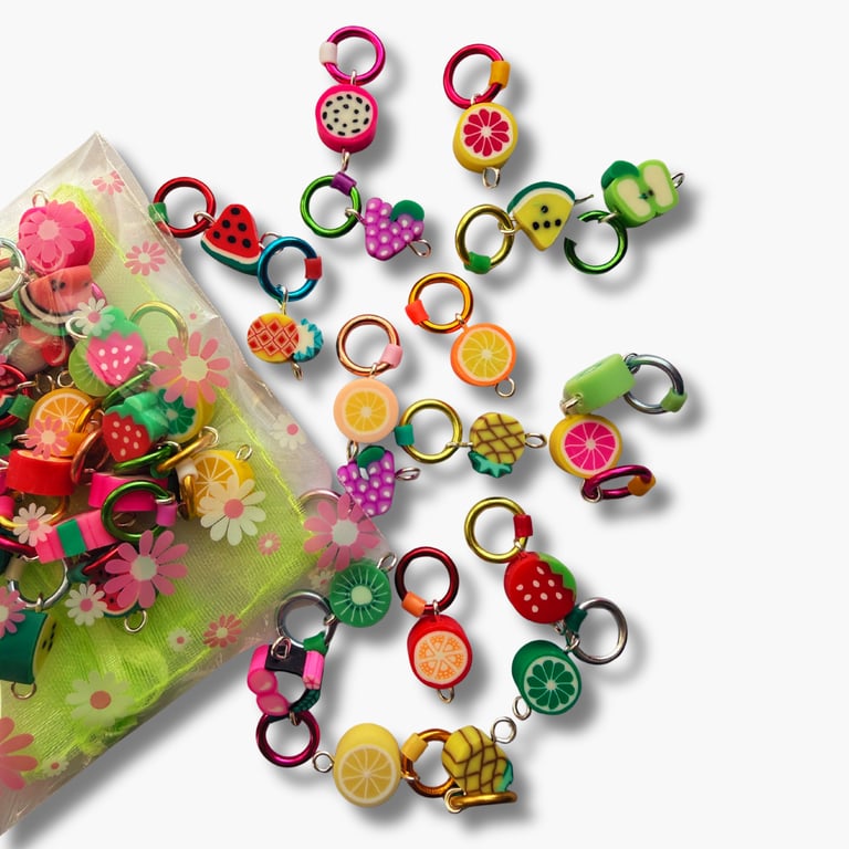 Fruit Stitch markers for knitting - Fruit Salad