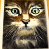 Scottish Wildcat Kitten Oil on Canvas Painting - UK Free Post
