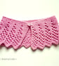 Pink cotton collar - Ladies cotton gift - One-of-a-kind neck accessory - Image 4
