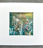 Meadow at Dusk: Original Mixed Media Botanical Art - Image 1