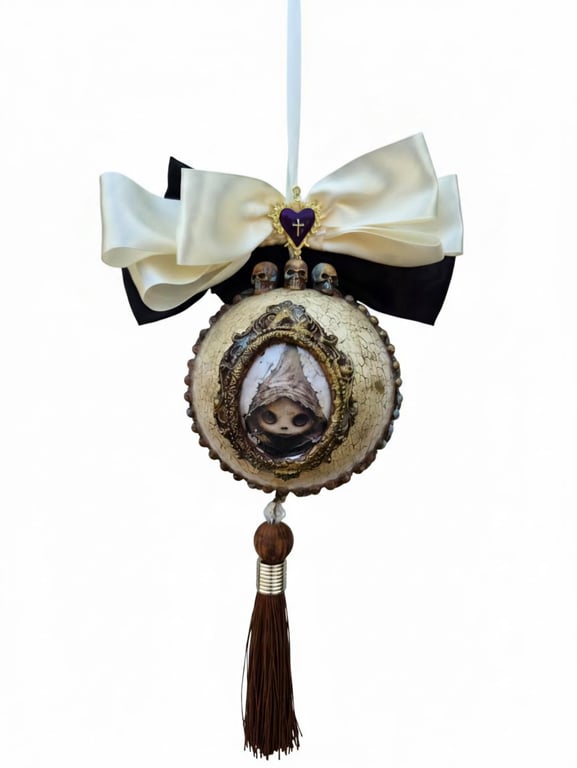 Hand-made "Magic of the Witch" Bauble – Dual-Sided Ornament