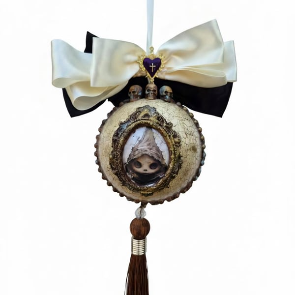 Hand-made "Magic of the Witch" Bauble – Dual-Sided Ornament