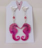 Sea Horse Shaped Resin Earrings 