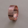 Hammered Copper Ring, size P and Q.  R77