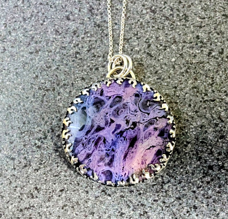 Indonesian Agate & Sterling Silver Pendant