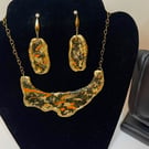 Unique Handmade Clay Necklace & Earrings