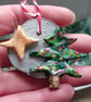 Christmas tree decorations set of 4, small, lightweight, made from ...