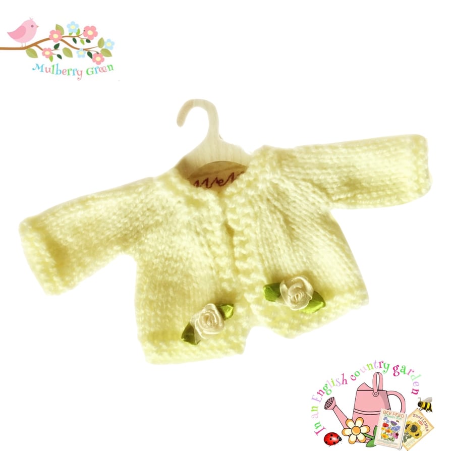 Reserved for Sue - lemon Rosebud Cardigan