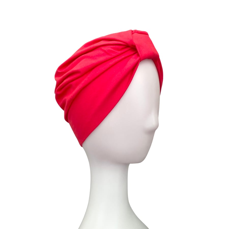 Red Women's TURBAN HAT, Handmade Spring Turban for Women, Lightweight Turban