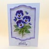 Violet Birthday Card - February Birth Flower