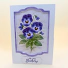 Violet Birthday Card - February Birth Flower