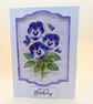 Violet Birthday Card - February Birth Flower