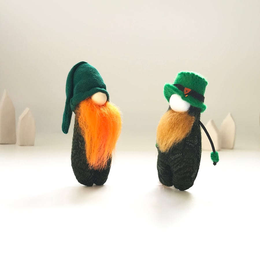 Soft Filled  Green Gnome, Ginger-beard Doll