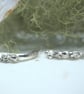Eco SIlver Textured Half Hoops - Image 5