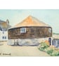 Original ACEO Watercolour, Sennen Cove Roundhouse, Cornwall, Miniature Painting - Image 3