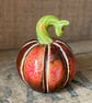 Brown Small standing ceramic pumpkin decoration 