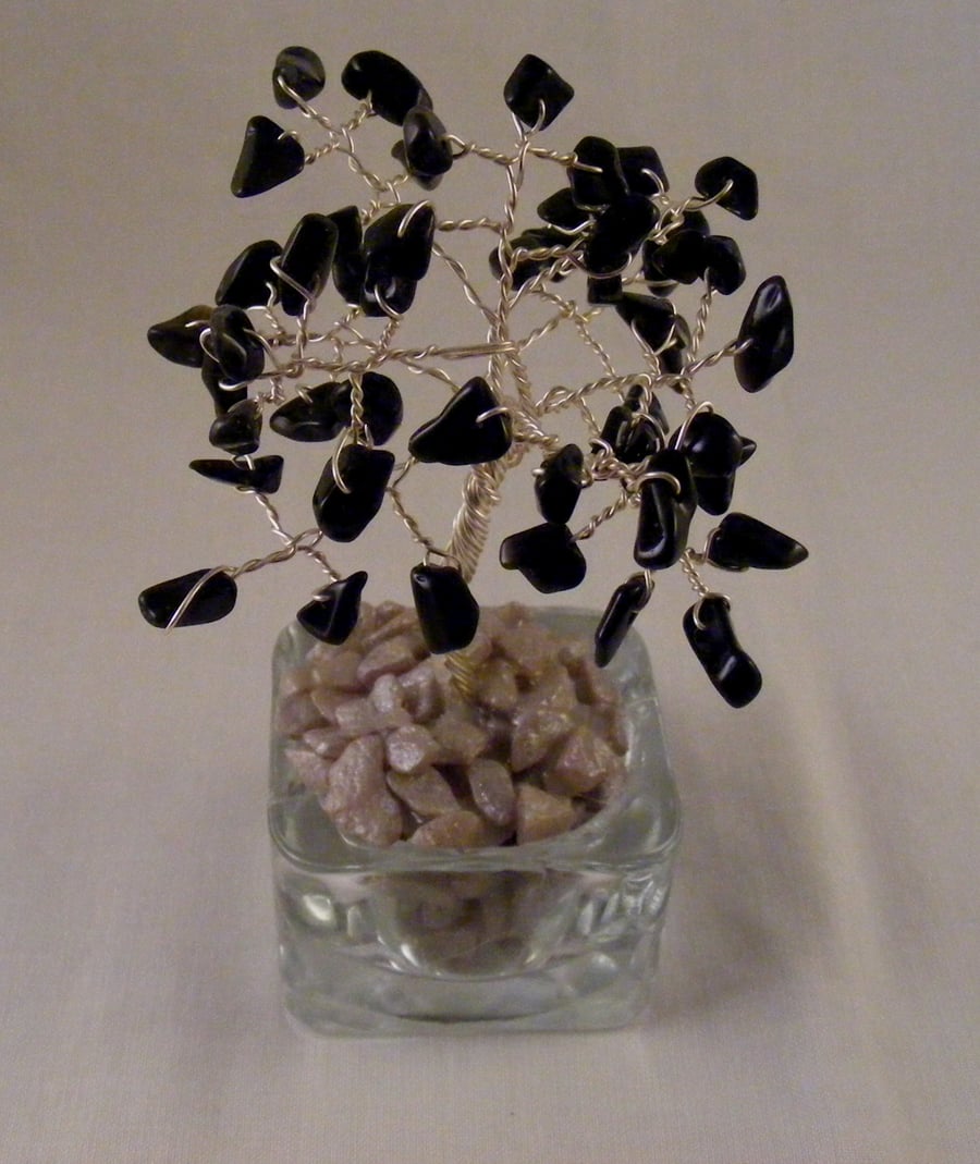 Obsidian Gemstone Tree