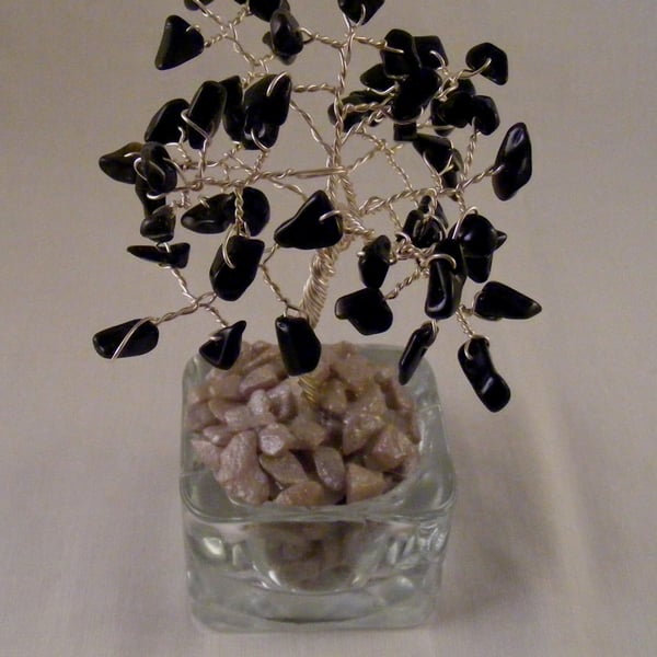 Obsidian Gemstone Tree