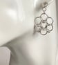 Sterling Silver Flower Chainmaille Earrings - Image 5