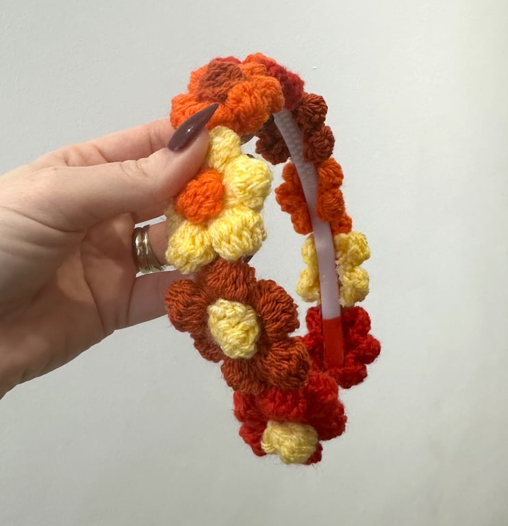 Flower Headband Shabby Chic and Boho Hippy