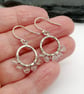 Topaz circle earrings sterling silver November birthstone - Image 3