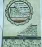Solemates forever baseball boots in Paisley greetings card