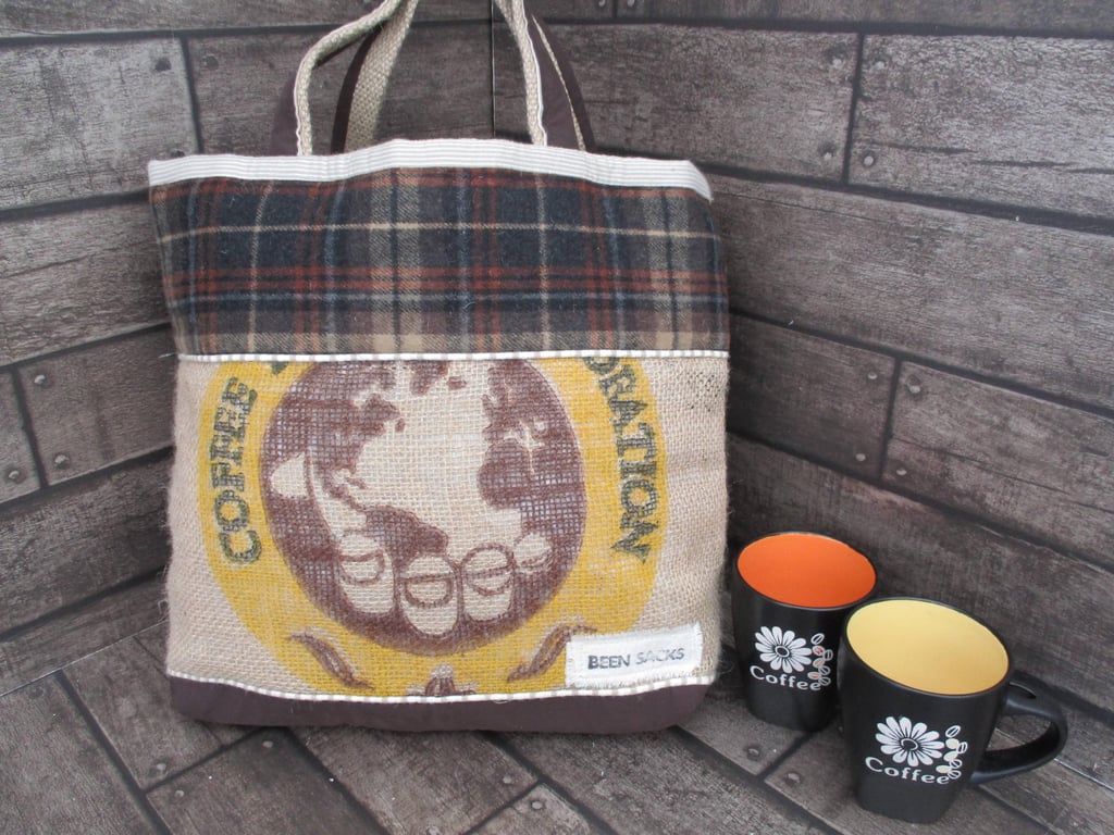 Eco-Friendly Tote Bag Handmade from Upcycled Materials Unique Sustainable Bag
