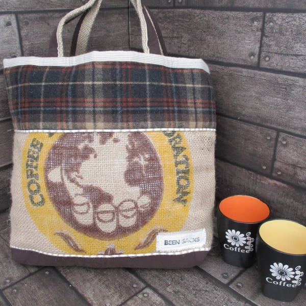 Eco-Friendly Tote Bag Handmade from Upcycled Materials Unique Sustainable Bag