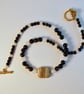 Obsidian Necklace With Silver Leaf Jasper And New Jade - Handmade In Devon - Image 5