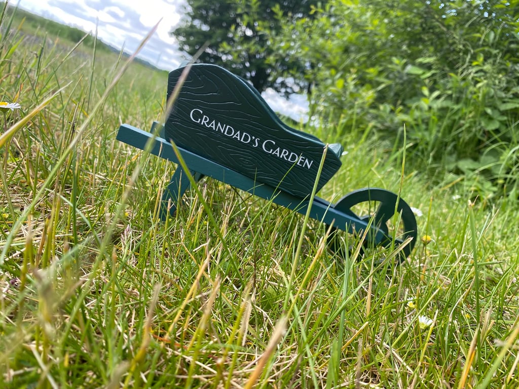 Personalised Wheelbarrow Planter, Grandad Garden Gift, Dad Christmas Gift idea