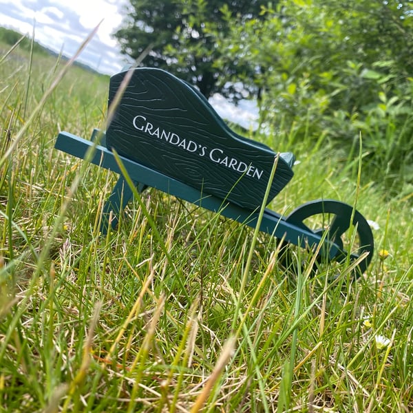 Personalised Wheelbarrow Planter, Grandad Garden Gift, Dad Christmas Gift idea