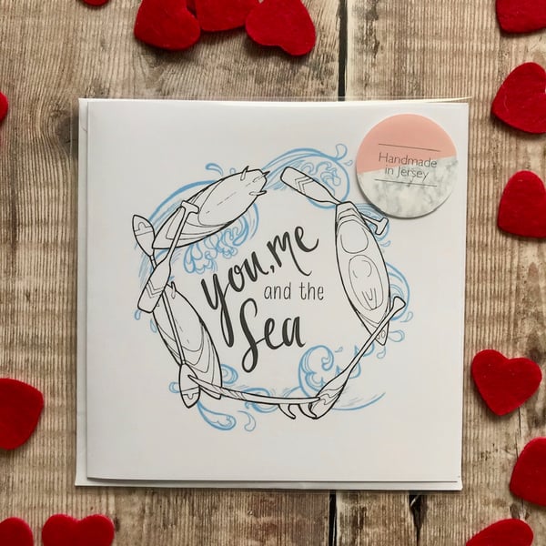 You, me and the sea card