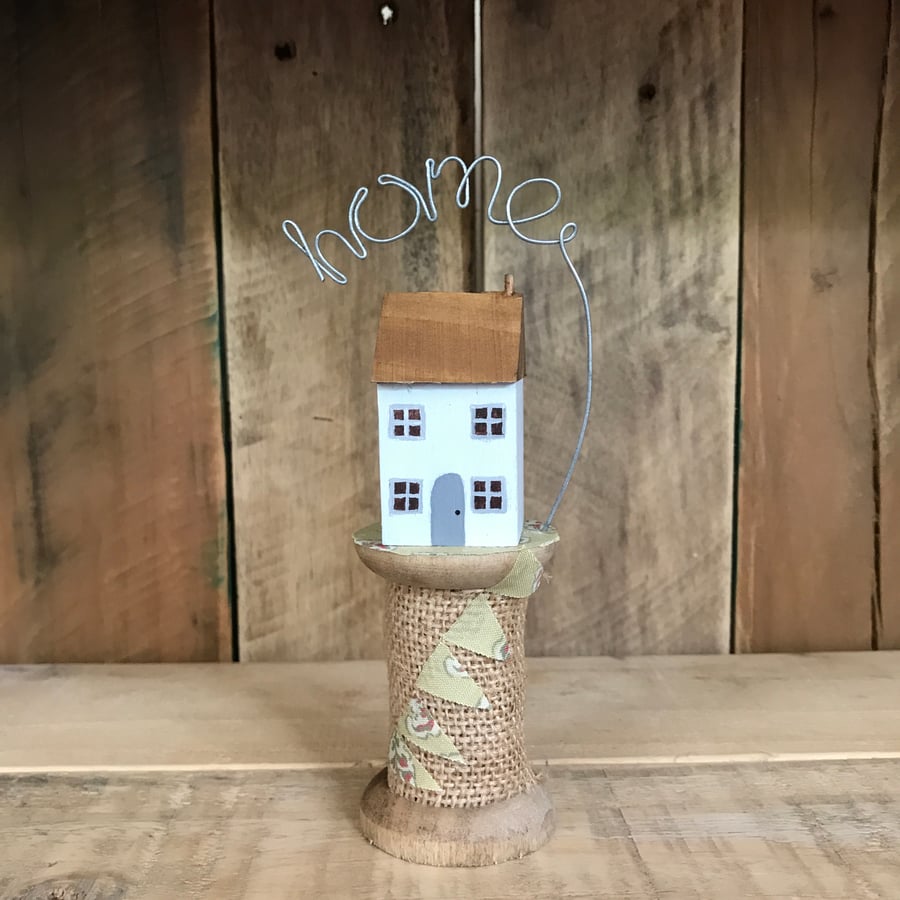 Cottage on Bobbin with Home Gift